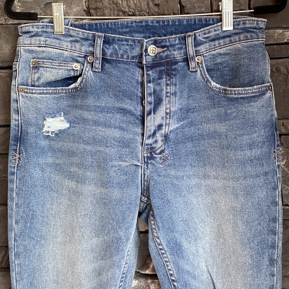 MENS KSUBI CHITCH BLUE RIPPED JEANS SIZE:31 - Picture 2 of 4